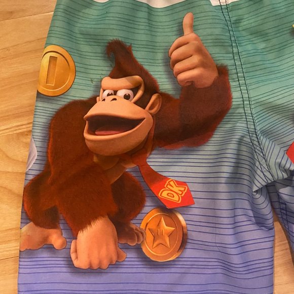Super Mario Bros Swimming Shorts Trunks Luigi Yoshi Donkey Kong Large 10-12 - Picture 6 of 6